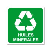 Sticker signalétique stockage des huiles de vidanges
