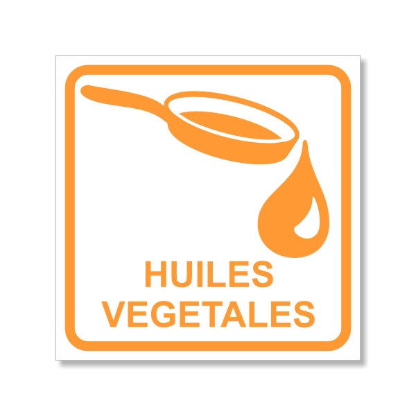 Sticker signalétique recyclage des huiles alimentaires