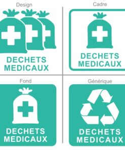 Panneau pour le stockage des déchets médicaux en sacs
