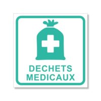 Sticker recyclage des déchets médicaux