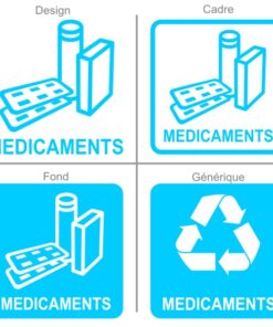 Sticker ou panneau pour le tri sélectif des médicaments