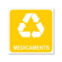 Sticker pour le tri sélectif des médicaments