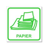 Panneau recyclage des papiers Panneau pour la collecte et le recyclage des papiers