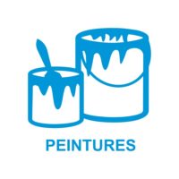 Sticker signalétique pour la récupération et le recyclage des peintures,