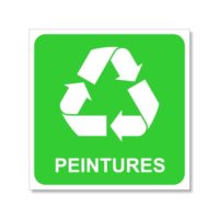 Sticker pour le recyclage des vieilles peintures