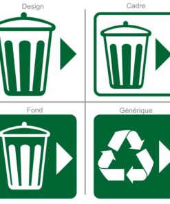 Sticker Recyclage signalétique poubelles