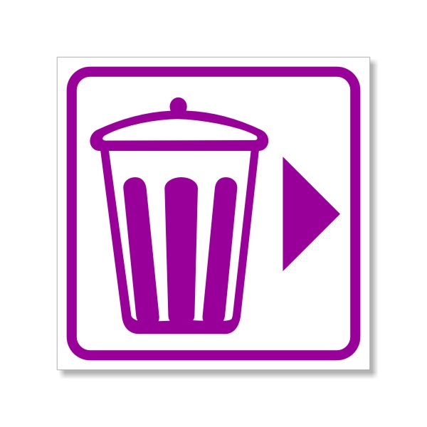Panneau ou sticker pour la signalétique des poubelles