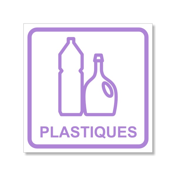 Panneau pour le tri sélectif des plastiques