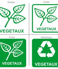 Sticker pour la récupération des déchets végétaux et de jardin