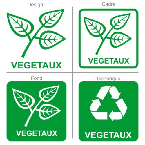 Sticker pour la récupération des déchets végétaux et de jardin