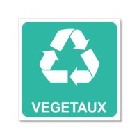 Panneau tri sélectif des végétaux Panneau ou sticker pour le tri sélectif des déchets végétaux