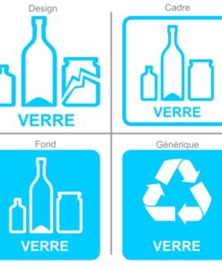 Panneau pour le recyclage et le tri sélectif des bouteilles en verre