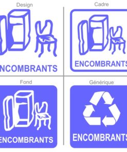 Sticker pour le tri et le recyclage des encombrants