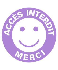 Sticker signalisation accès interdit