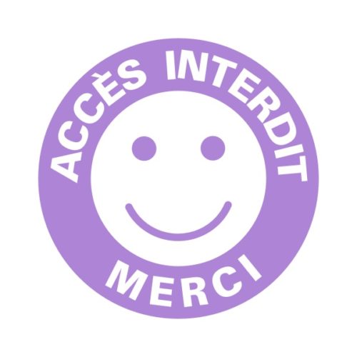 Sticker signalisation accès interdit