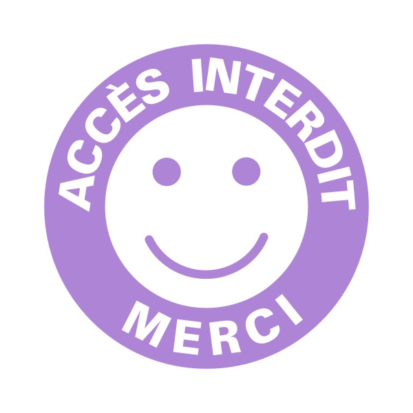 Sticker signalisation accès interdit