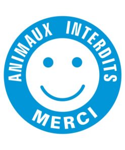 Panneau animaux interdits dans cet espace