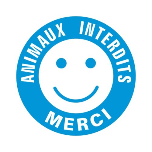 Panneau animaux interdits dans cet espace