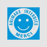 Sticker ou panneau animaux interdits