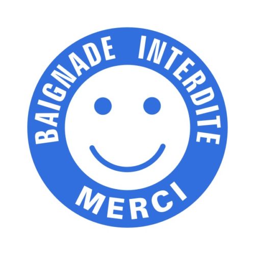 Panneau sécurité baignade dangeureuse