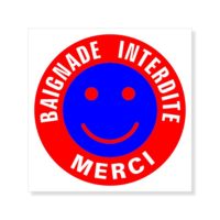 Sticker ou panneau baignade non autorisée