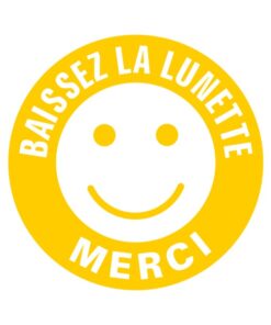Sticker chiottes baissez la lunette