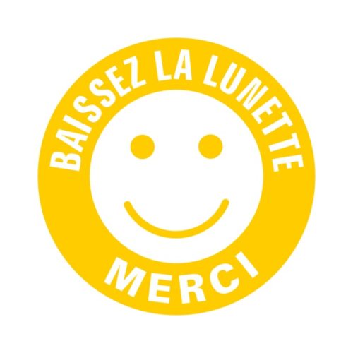 Sticker chiottes baissez la lunette