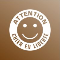 Panneau ou sticker attention au chien