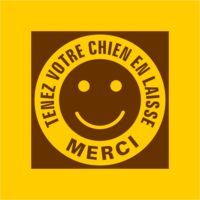 Panneau tenez votre chien en laisse Sticker tenez votre chien en laisse