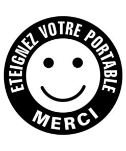 Sticker signalétique portable interdit