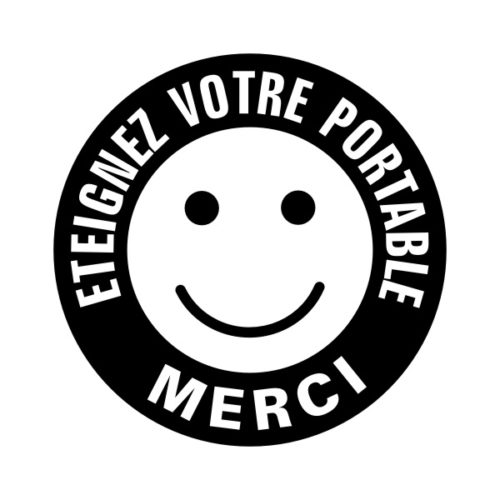 Sticker signalétique portable interdit