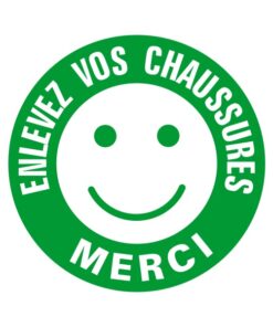 Panneau chaussures interdites signalisation pour la porte