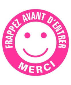 Panneau frappez avant d'entrer pour la porte d'entrée