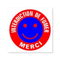 Panneau smiley interdit de fumer
