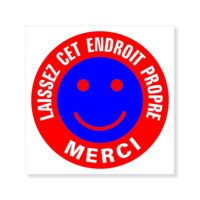 Sticker prière de laisser cet endroit propre