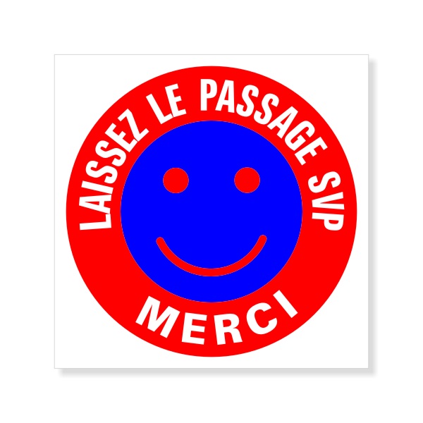 Panneau à coller laissez le passage