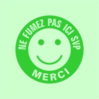Sticker ne fumez pas ici merci pour coller sur les portes