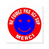 Panneau interdiction de fumer pour les portes d'accès aux espaces non fumeur