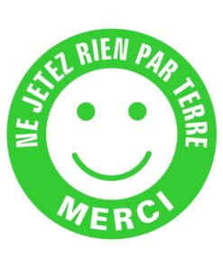 Sticker interdit de jetez des trucs par terre