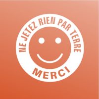 Sticker ne jetez rien par terre