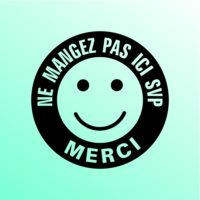 Panneau ne mangez pas ici