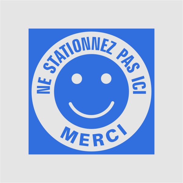 Sticker stationnement gênant signalétique smiley