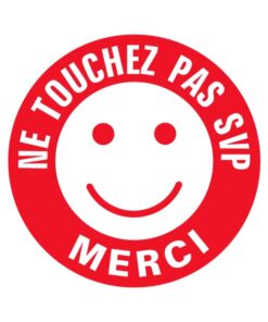 Sticker magasin ne touchez pas