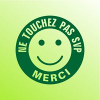 Panneau signalétique ne touchez pas