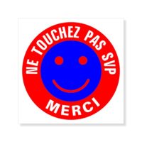 Sticker avertissement ne touchez pas
