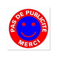 Panneau pas de publicité Sticker ou panneau pas de pub pour coller sur la boite aux lettres