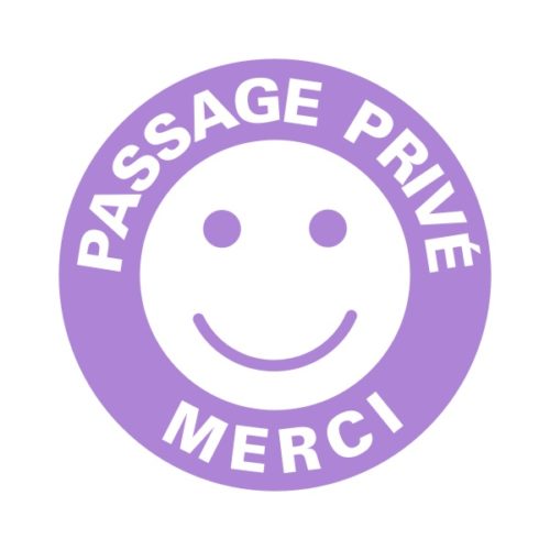 Panneau indication passage privé