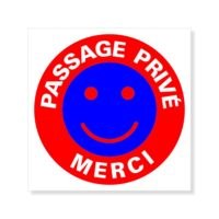 Panneau passage privé Panneau signalisation passage privé à coller