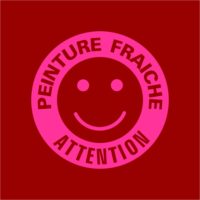 Panneau peinture fraiche smiley