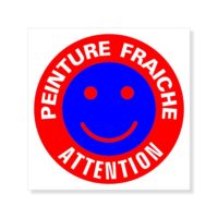 Panneau signalisation peinture fraiche
